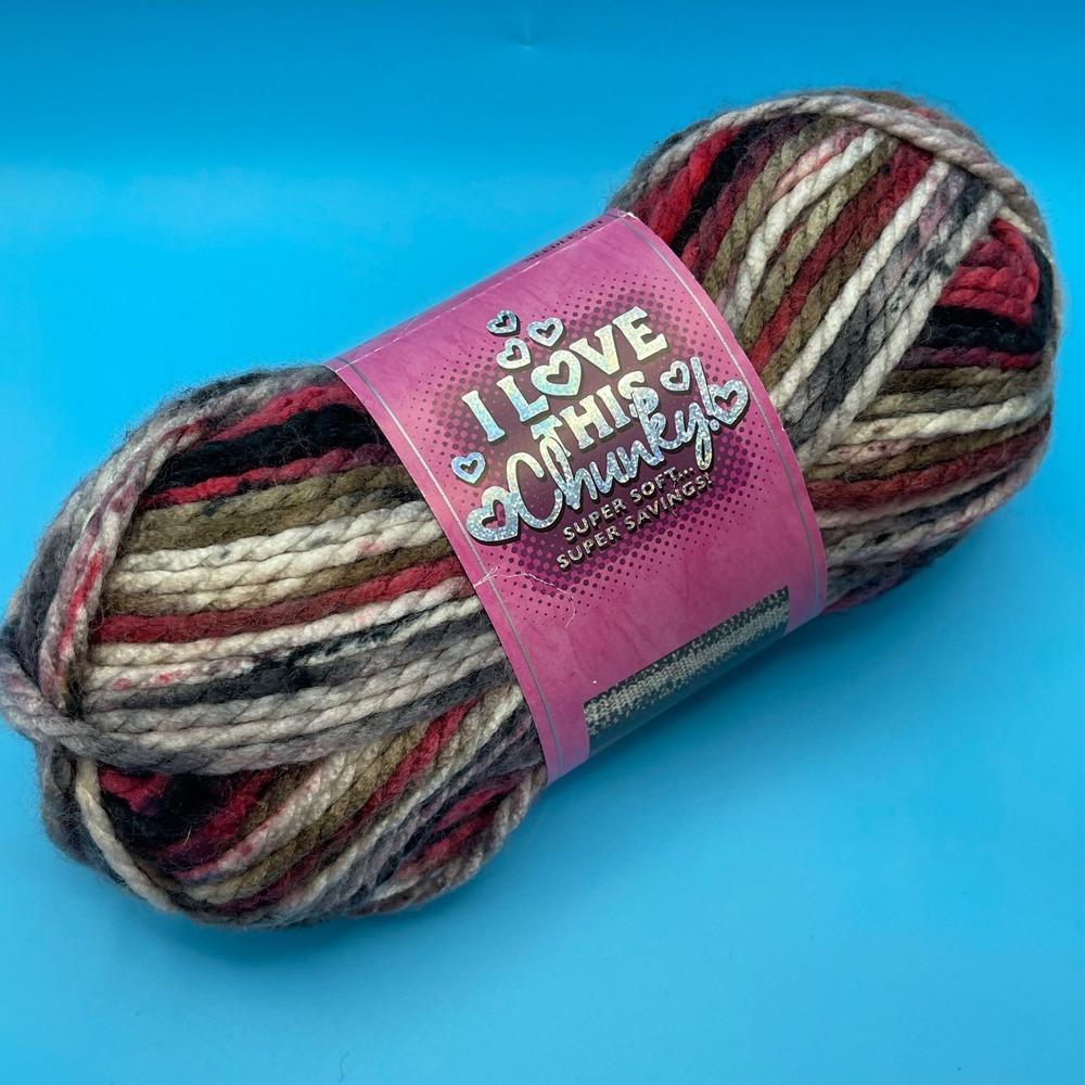 Hobby Lobby I Love This Chunky‎ Yarn Safari Trek Multi Color Bulky Acrylic